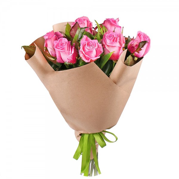 7 Pembe Gül Buketi